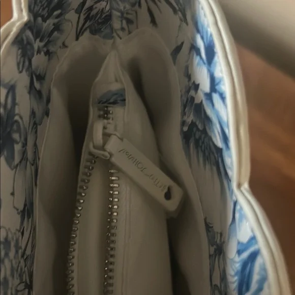 Betsey Johnson Blue Floral Scalloped Edge Tote Bag w/ Chain Straps | NWT - Picture 12 of 13